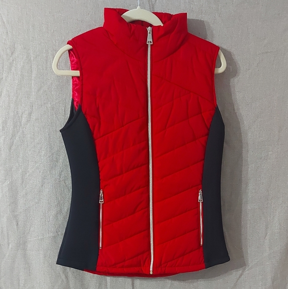 Calvin klein puffers Jackets size Large Sleeveless color Black and Red - Picture 8 of 16